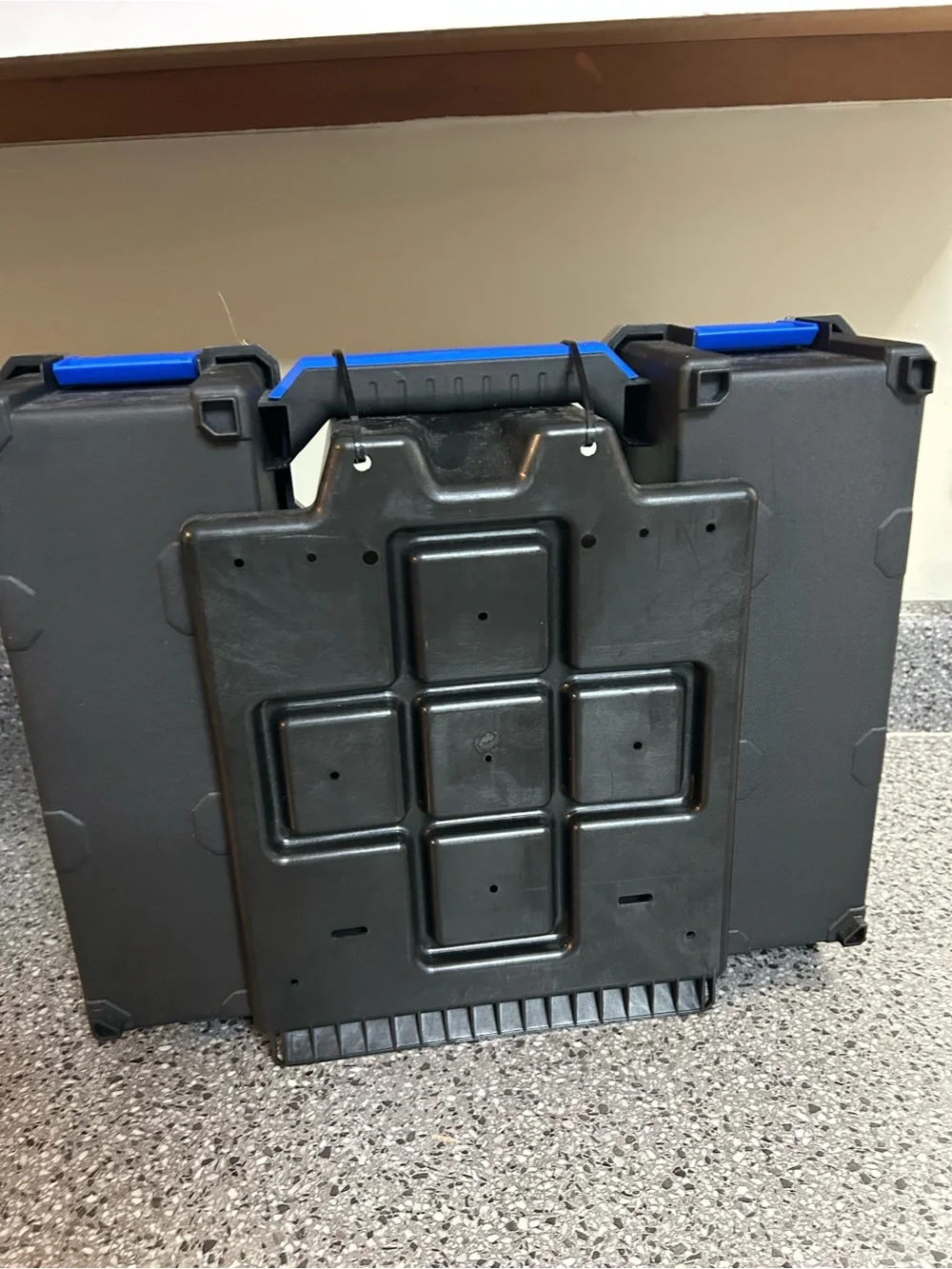 Kobalt 10-Compartment Wall-Mount Storage Case in Clear with Blue Accents